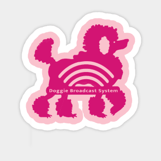 Poodle Doggie Broadcast System DBS Sticker